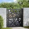 VidaXL Garden Gate Black 105x106 Cm Steel Light Design, Fence Gate, Outdoor Gate, Metal Gate, 4100949