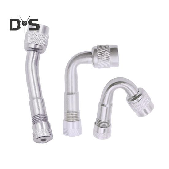 Комплект латунных удлинителей для вентилей шин, изогнутый на 45/90/135 градусов, комплект адаптеров для надувных вентилей автомобилей, мотоциклов, скутеров, удлинитель сопла с резиновым сердечником вентиля