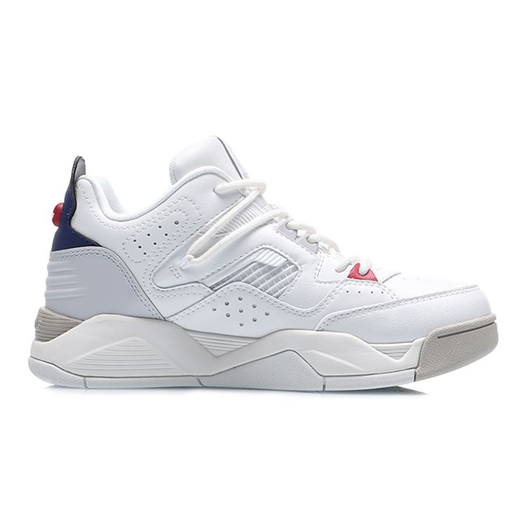 Li-Ning Синтетическая кожа амортизирующие нескользящие износостойкие низкие ретро баскетбольные кроссовки женские кроссовки белые AGBR022-2