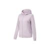 Li Ning Fitness Series однотонная флисовая подкладка теплая толстовка с капюшоном женские толстовки шелк-фиолетовый AWDT778-2