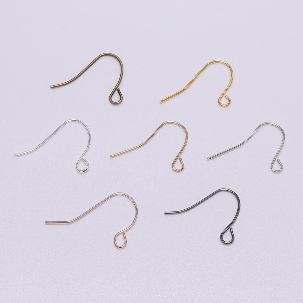 100pcs/lot 21*12mm Gold Bronze Fashion Iron Earrings Wires Hooks Ear Pin Hook For DIY Jewelry Making Accessories Supplies