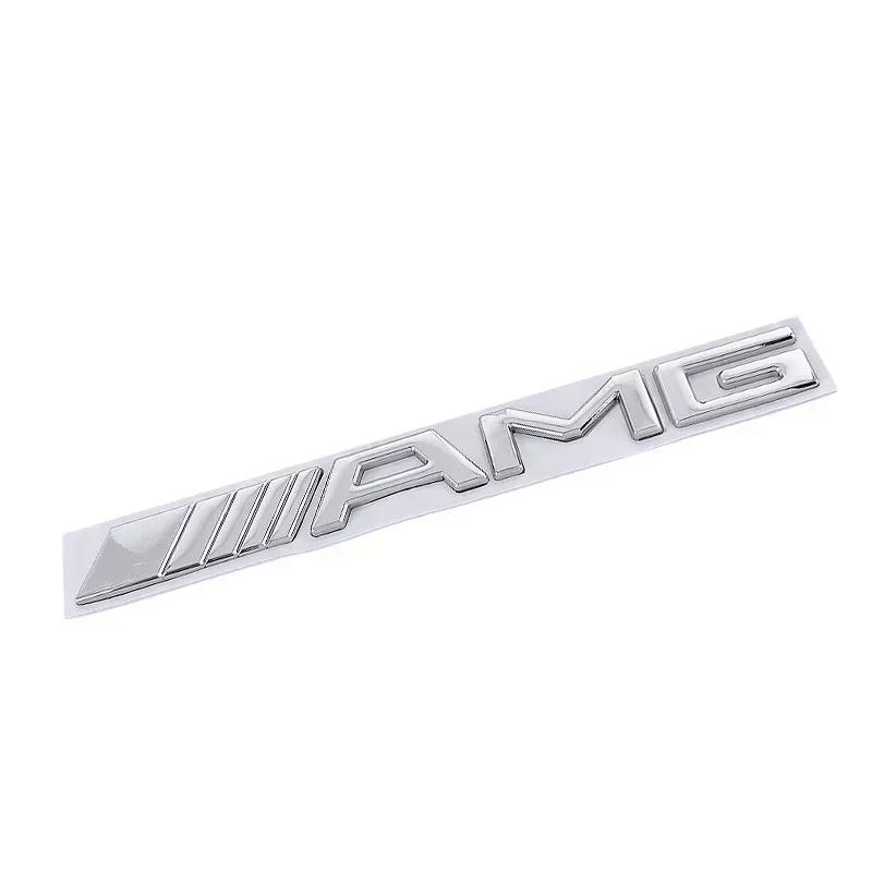 3d ABS Black Logo AMG Emblem Letters Car Trunk Badge For Mercedes Benz W204 W205 W176 W177 W212 W213 AMG Sticker Accessories