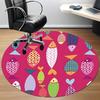 1pc Fishes Pattern Office Round Area Rug, Indoor Mat Suitable For Office, Under Office Chairs Bedroom Living Room Home Decor, Room Deco 045