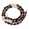 Natural Smoky Quartz Green Aventurine Gemstone Smooth Beads Necklace 17" UB-2856 UB-2856