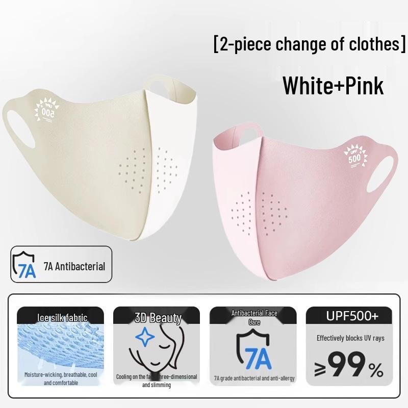 2025 Women's Anti-UV Ice Silk Full Face Sunshade Mask with Eye Protection - Breathable Summer Design