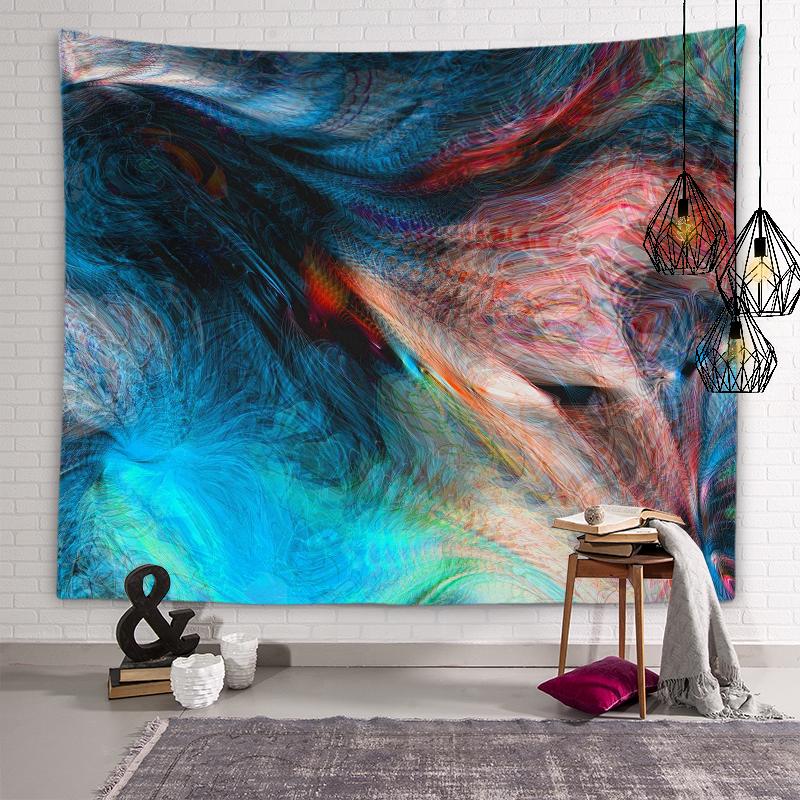 Психоделическая Геометрия, индивидуальный гобелен, хиппи, гобелен в стиле бохо, настенный художественный декор, гостиная, спальня, домашний декор, гобелен