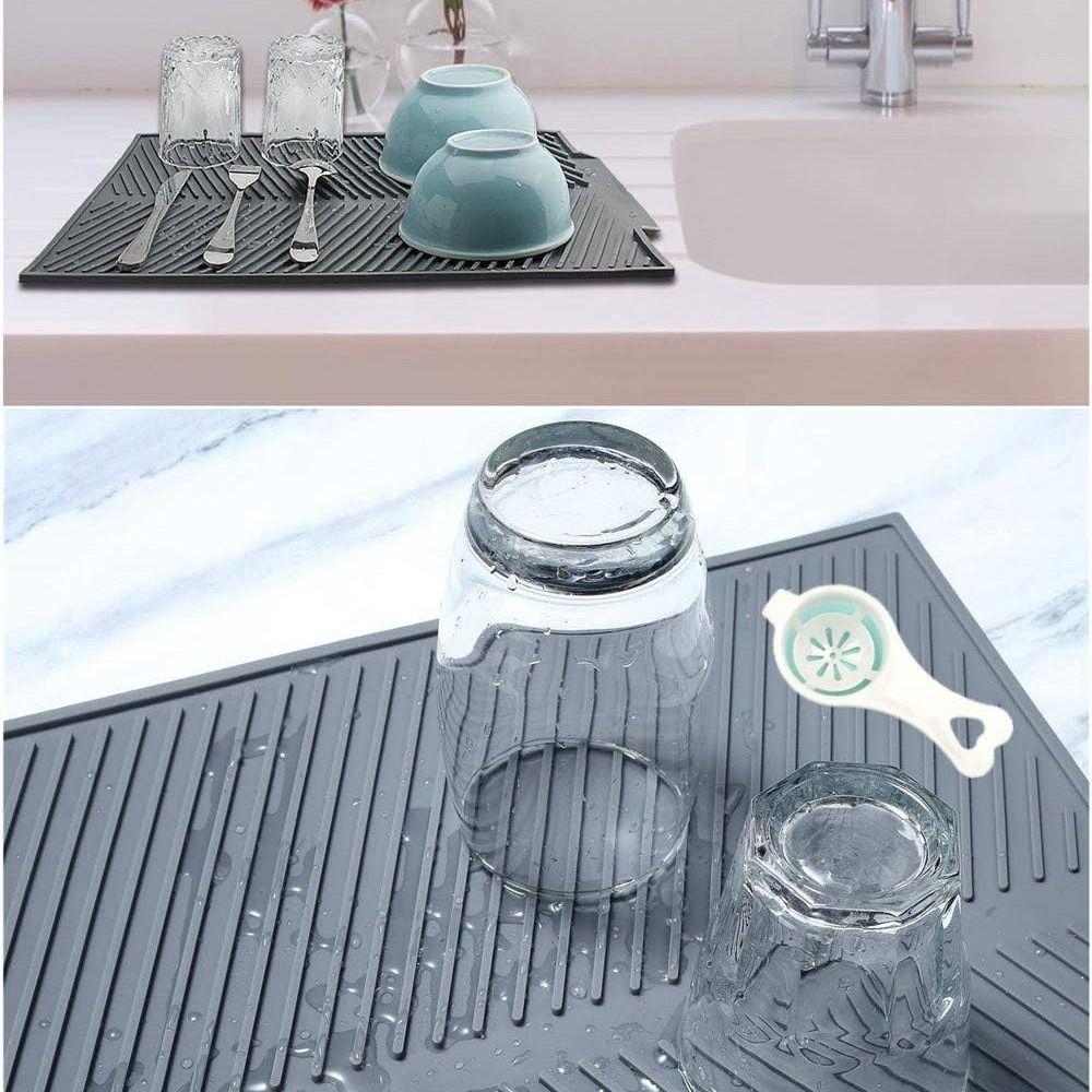 Легко моющийся коврик для сушки столовых приборов, силиконовый коврик-сушилка для раковины, экологичный держатель для горячей посуды, подставка, блюдо
