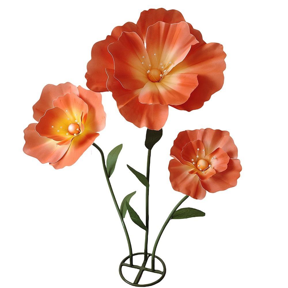 NEW 40cm Wedding Road Flower Giant Reusable Artificial Corn Poppy DIY Large Flower Party Supply