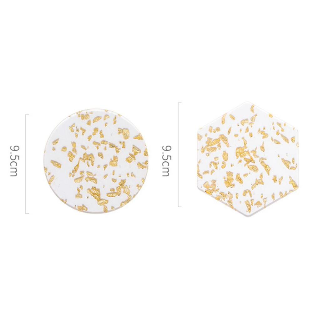 Coaster Kitchen Insulation Anti-scald Stable Anti-slip Gold Foil