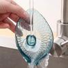 Soap Dish Holder Leaf-Shape Self Draining Soap Bar Holder No Punched Soap Rack