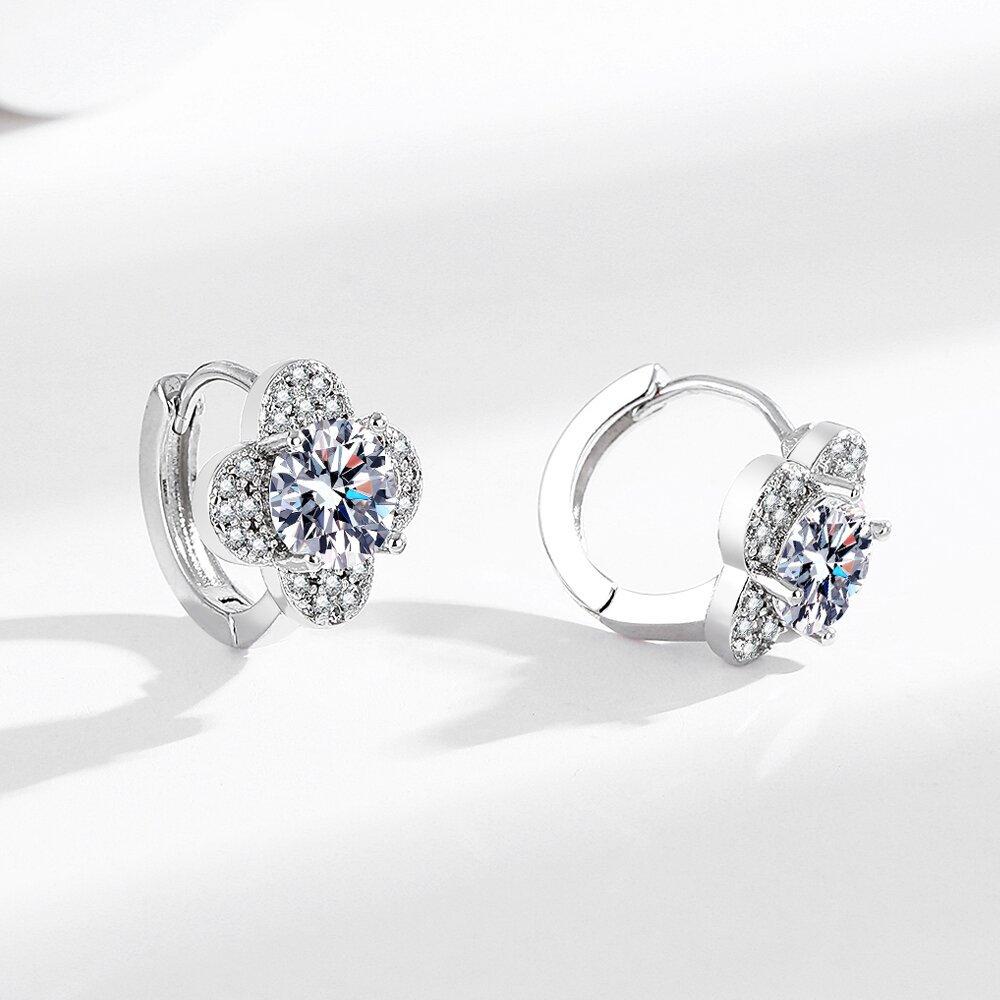 Серьги-гвоздики женские однокаратные микроцирконовые серьги-клеверы Sen Series новые украшения для ушей