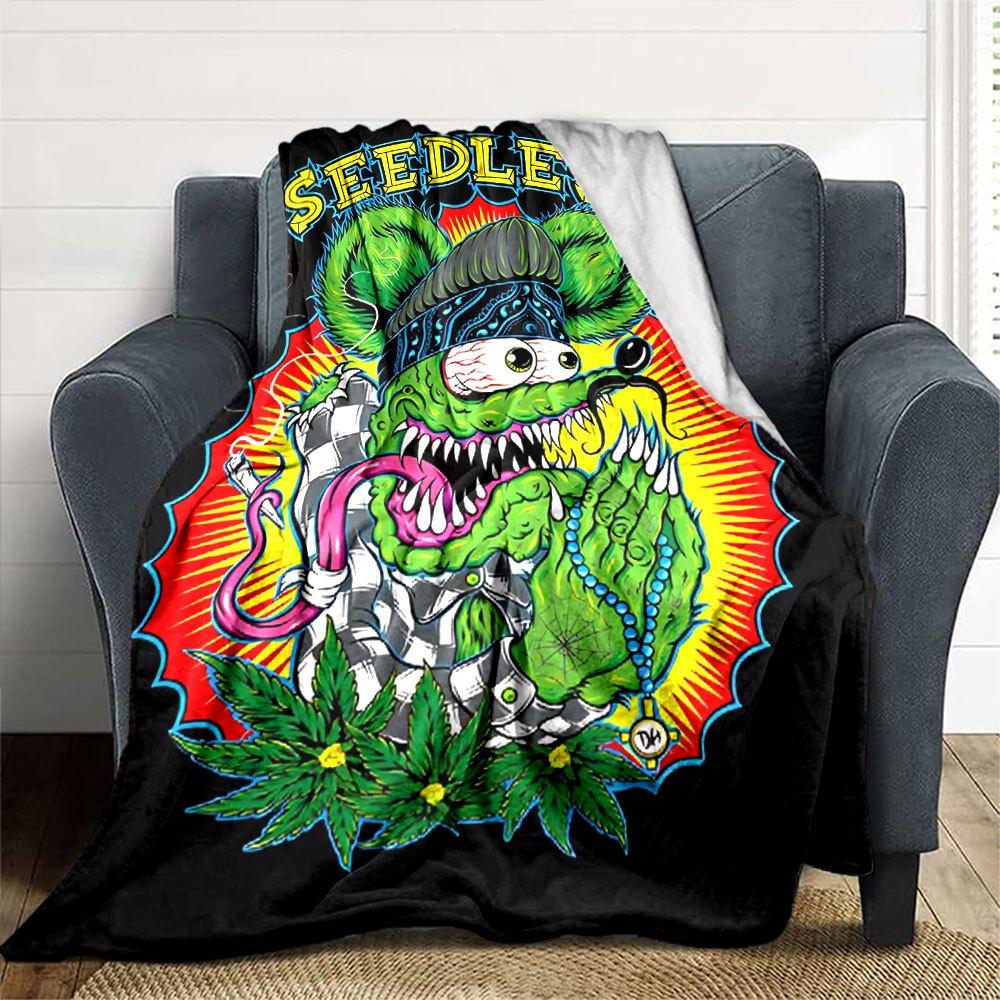 1pc Rat finks 3 Blanket Soft Warm Throw for Home, Office, Travel All Season Cozy Bedding Gift, Office Cozy Accessory
