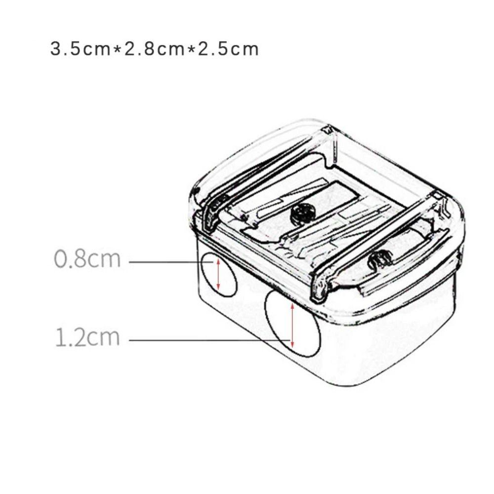 2 шт мини-точилка для карандашей с двойным отверстием, пластиковый наконечник, тонкие инструменты для женщин