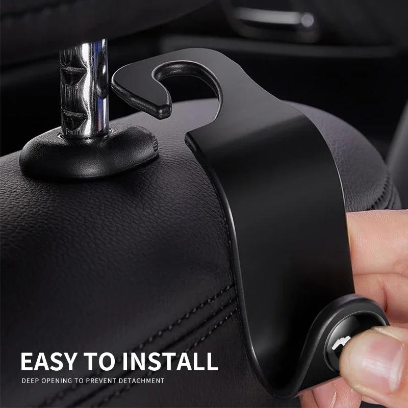 Car Sticker 2025 Hot New 4PCS Car Seat Headrest Hooks Universal Storage Hanger For Ford Mustang Universal Big Size Mustang Shelb