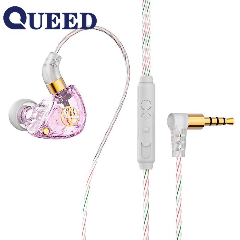 X6 Сабвуфер ушного типа для мобильного телефона Проводные наушники-вкладыши