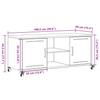 TV Stand Black 100.5 x 39 x 43.5 cm Steel