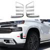 Chrome Front Bumper Fog Light Cover Trim Bezels For Chevy Silverado 1500 +