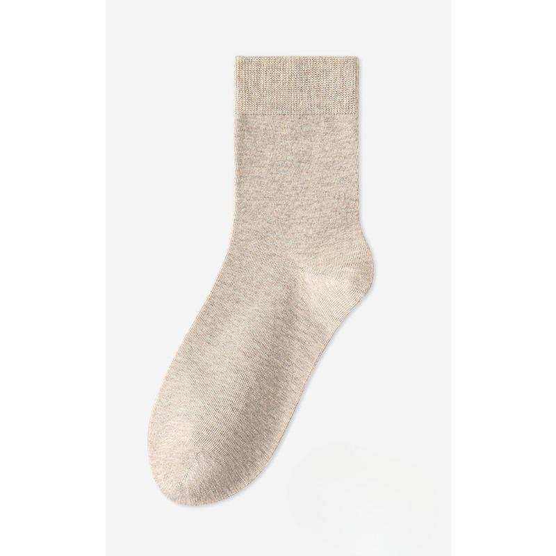 Men's Pure Cotton Mid-calf Thick Socks for Autumn and Winter, Warm, Deodorizing, Sweat-absorbing, Antibacterial, Anti-pilling Sports Long Calf Socks