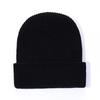 [Weuiean] вязаная шапка бини мужская женская шапка шапка шапка защита от холода теплая отворачивающаяся унисекс CGPM-34 (черный)