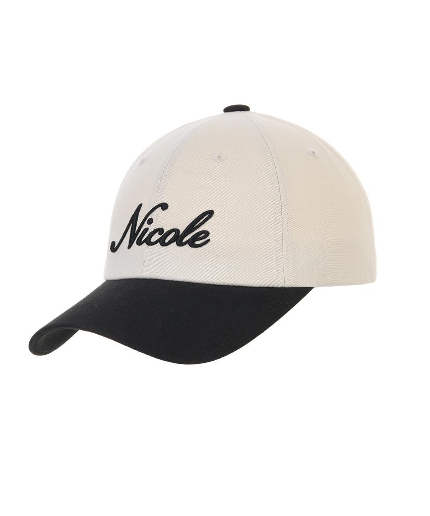 Кепка с козырьком Nigaennikol Nicole Lettering_Двухцветная Черная