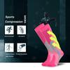 1 пара компрессионных носков для мужчин и женщин 20-30 мм рт.ст. до колена с поддержкой для занятий спортом, циркуляции медсестер, полетов, занятий спортом
