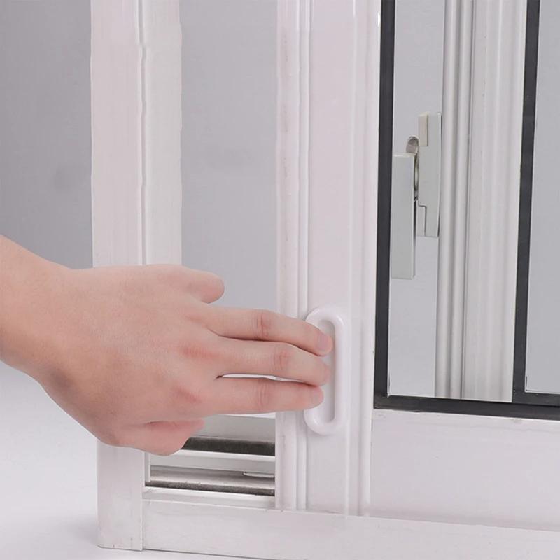 4Pcs/set Self-adhesive Door Handles for Window Cabinet Drawer Wardrobe Sliding Door Handle Glass Non-slip Grip Auxiliary Handles