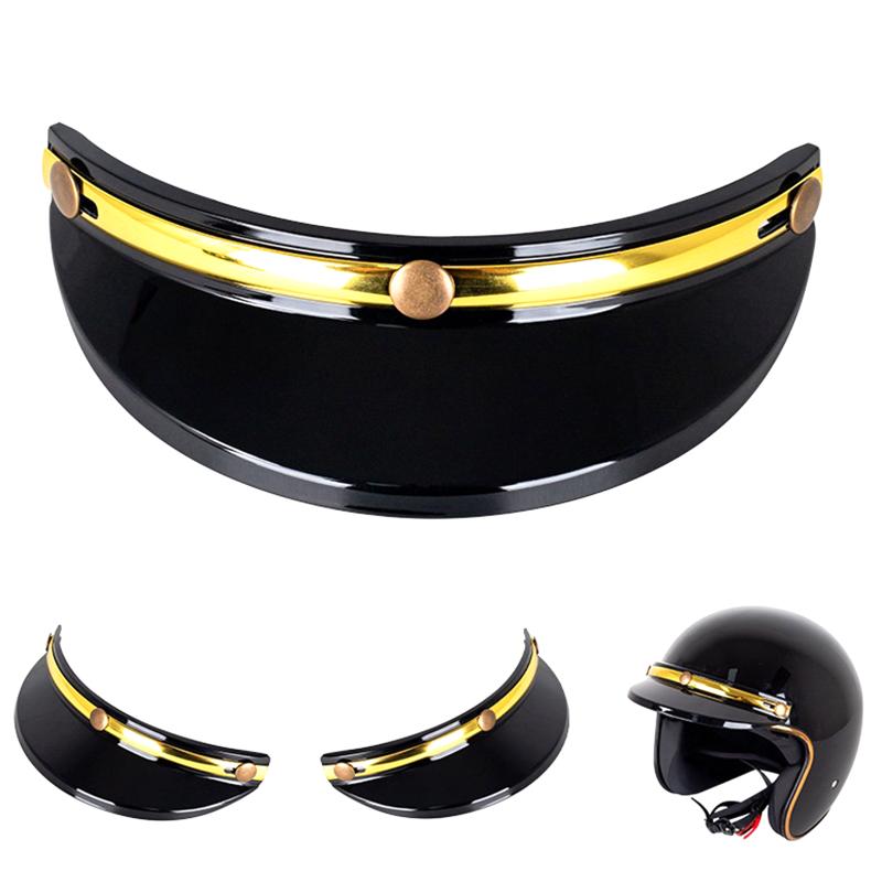 Motorcycle Face Shield Visor Retro Anti-Fog Scratch Resistant Universal Fit Replacement for Outdoor Road Riding