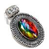 Ammolite Gemstone Handmade 925 Sterling Silver Jewelry Pendant 2.44" O3T19