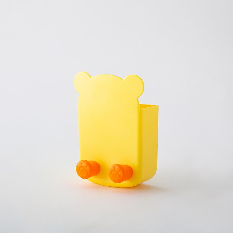 Мультяшный дырокол, настенный ящик для хранения, органайзер, пульт дистанционного управления телевизором, держатель для зарядки мобильного телефона в форме медведя