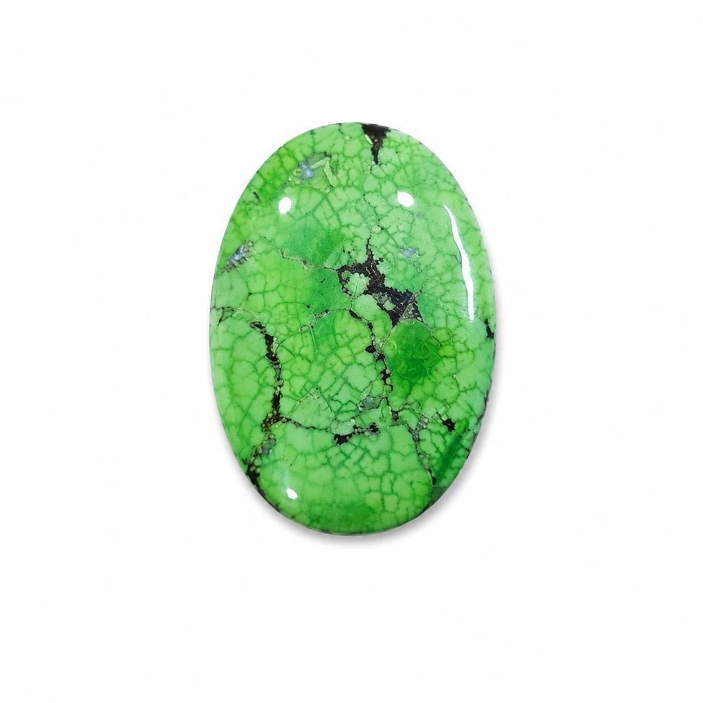 Green Turquoise Oval Cabochon | Large Statement Gemstone for Jewelry Making