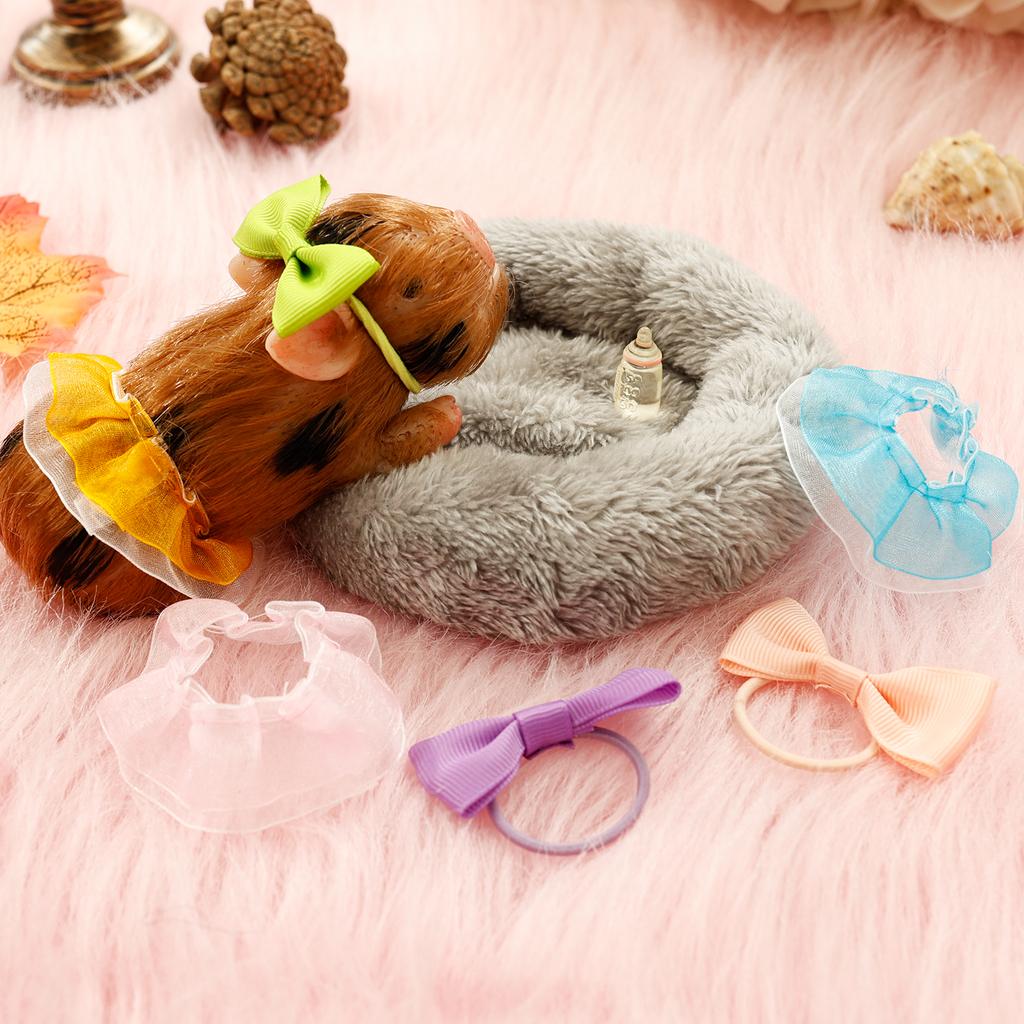 5-дюймовая силиконовая кукла-поросенок, игрушка, реборн, мини-кукла-поросенок, эластичный, реалистичный, мягкий, милый поросенок с одеждой, аксессуары для детей, подарок