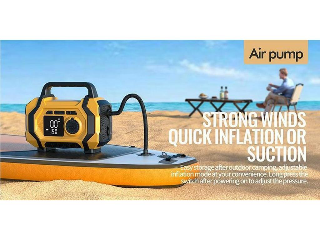 Автомобильный аварийный источник питания и насос для шин с манометром – Универсальное пусковое устройство большой емкости для автомобиля