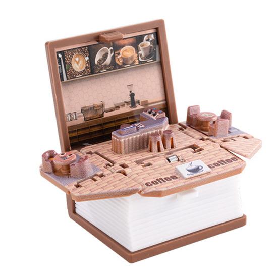 Мини 3D складная книга брелок Поппинг Миниатюрный мир подвесное украшение Крошечная кофейня Great Wall