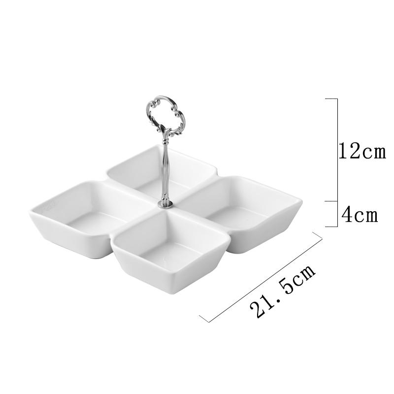 Керамическая фруктовая тарелка, многосекционные поддоны для хранения сухофруктов и орехов, поддоны для конфет, бытовая посуда, подносы для закусок, коробки для хранения димсамов