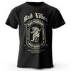 Мужская футболка Bad Vibes Letter Lovely Printed T-Shirt 100% Cotton Oversize Street Graphic Tees для мужчин и женщин, летние топы