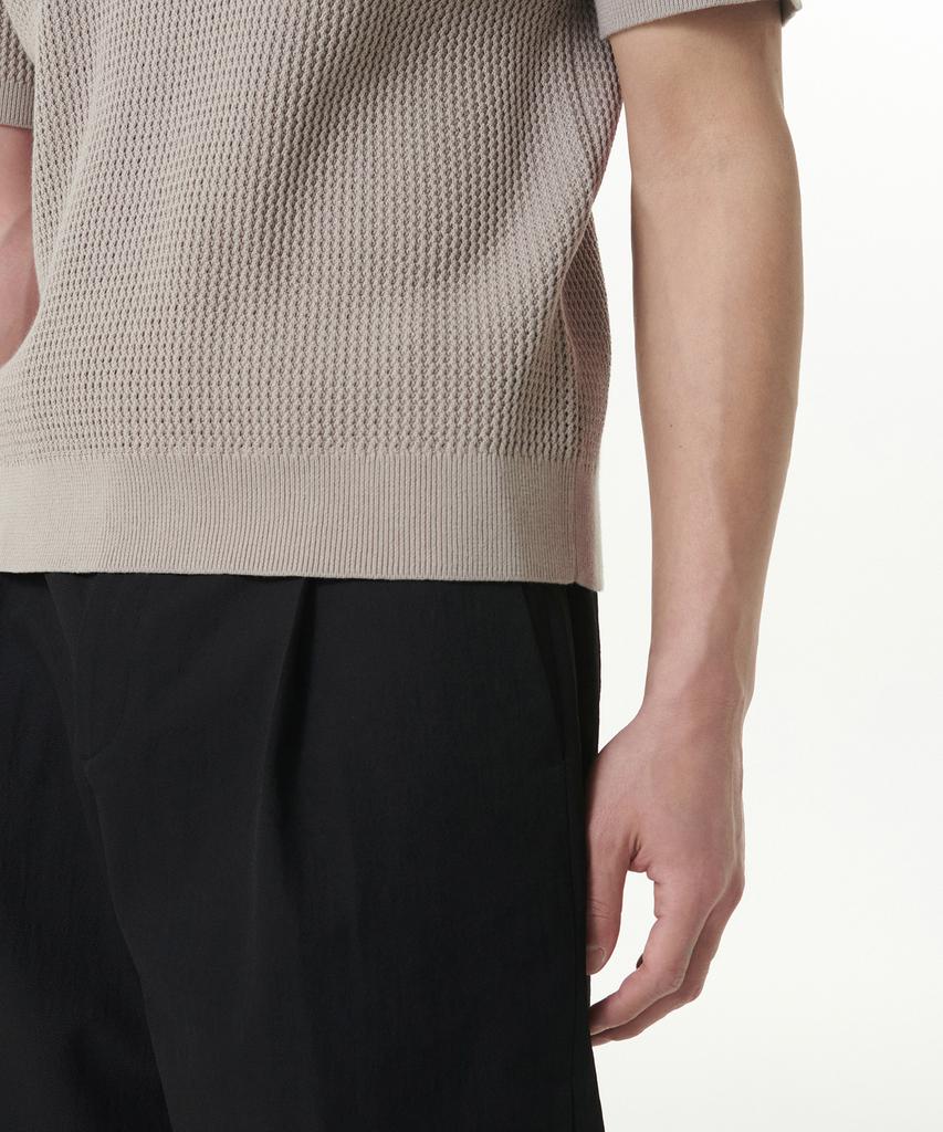 MUSINSA STANDARD Crocheted Knitted Polo Shirt [Mushroom]