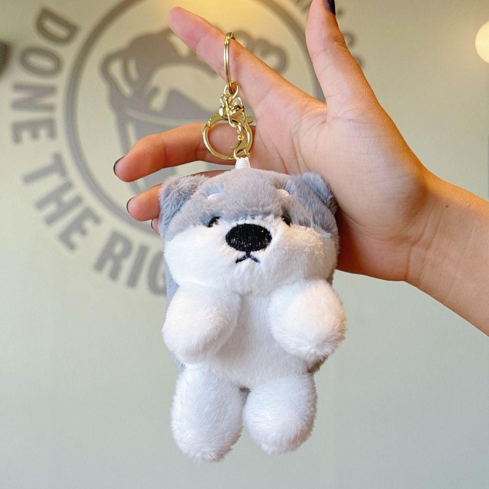 Stuffed Dog Plush Doll Toys Keychain Kawaii Lovely Bag Pendant  Birthday Gift