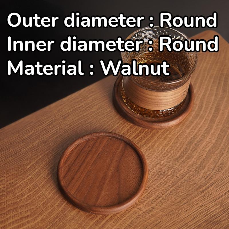 Tea Coffee Cup Pad Placemats Decor Walnut Beech Wood Coasters Durable Heat Resistant Drink Mat