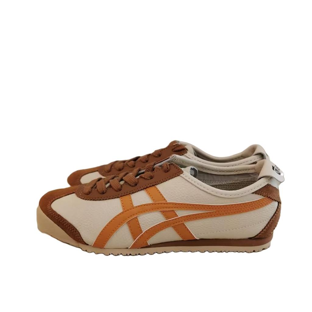 Onitsuka Tiger MEXICO 66 Anti-Slip Wear-Resistant Low-Top Casual Shoes Unisex Beige Brown Orange Sneakers 1183B771-252