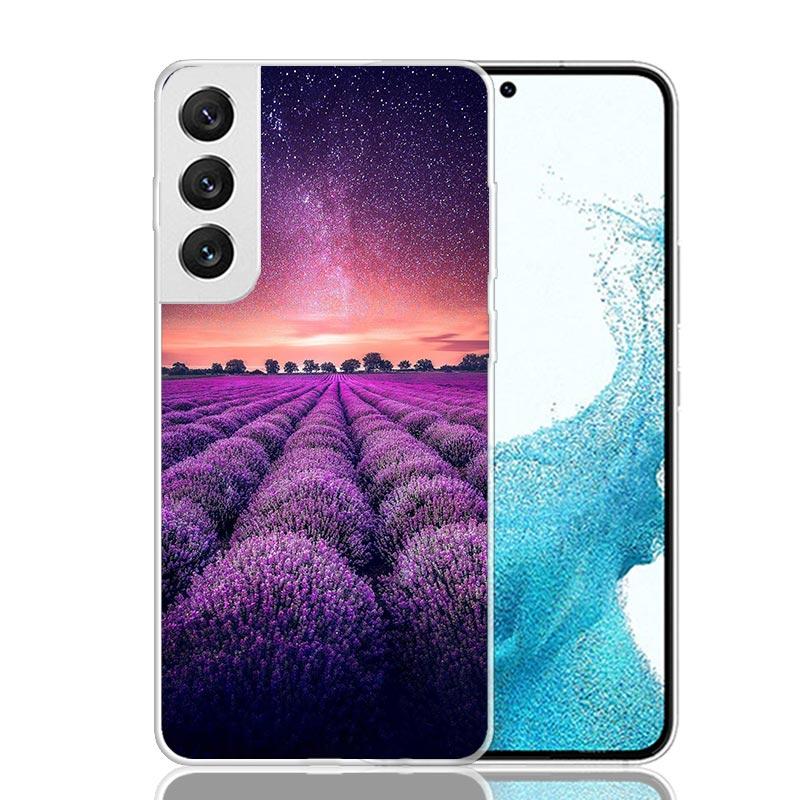 Фиолетовые Лавандовые Цветы Чехол для Телефона Для Samsung Galaxy S26 S25 Edge S24 S23 FE S22 Ultra S21 Plus S20 + Fundas Cover Coque Galaxy