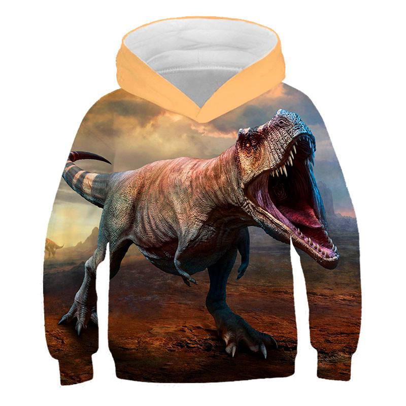 Hoodies Jurassic Park 3D Print Animal Dinosaurs Sweatshirts Boys Girls Children Hooded Pullovers Fashion Kids Tracksuit Clothing