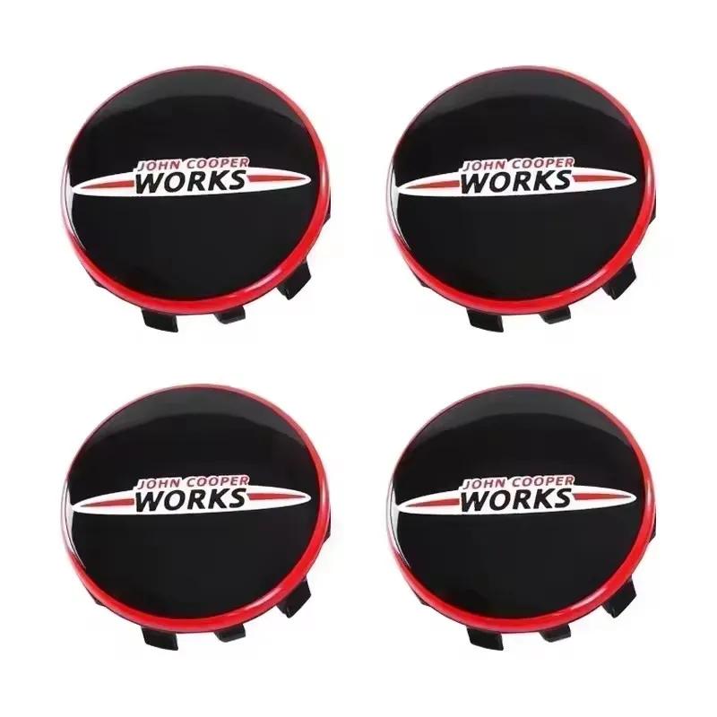 4pcs  56mm 54mm Car Wheel Center Hub Cap Badge Emblem Sticker For BMW Mini Cooper One S JCW R50 R53 R55 R56 R57 R60 F55 F56