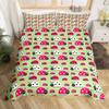 Cute Ladybug Duvet Cover Twin Queen Cartoon Animal Ladybird Insect Bedding Set Kawaii Wildlife Love Heart Print Comforter Cover
