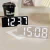 Светящиеся зеркальные часы для общежития, светодиодные электронные часы, цифровой дисплей, электронный будильник, украшение стола