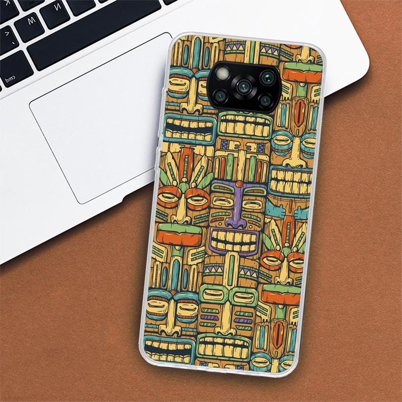 Чехол для телефона Mayan Stone Totem Pole для Xiaomi Poco X3 Nfc X4 Gt X5 Pro M5S M4 M3 M2 F5 F4 F3 F2 F1 Mi Note 10 Fundas Shell