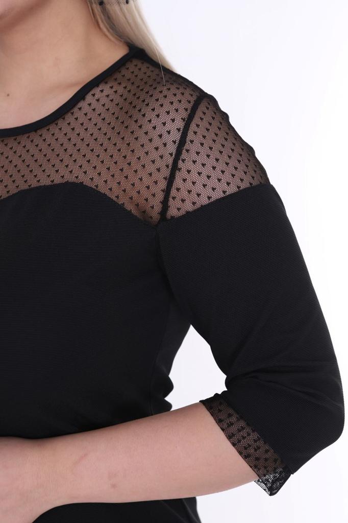 Women's Big Size Dress Roba Cuff Tulle Plus Size Dress