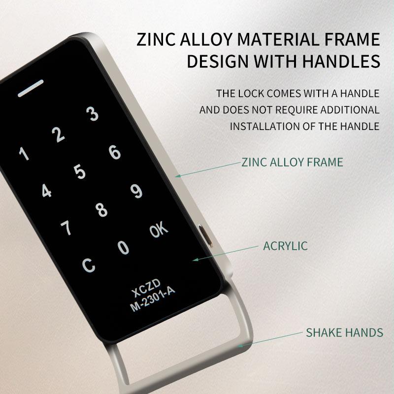 With Shake Hands Keyless Digital Lock Electronic Cabinet Lock Zinc Alloy Digital Cabinet Intelligent Lock