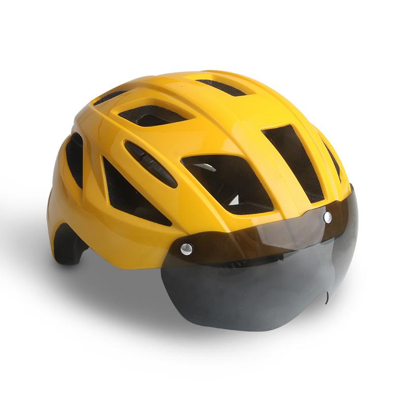 Road Bicycle Helmet Magnetic Goggles Cycling Helmet Bicycle Helmet Men and Women Road Bicycle Mountain Bike Helmet