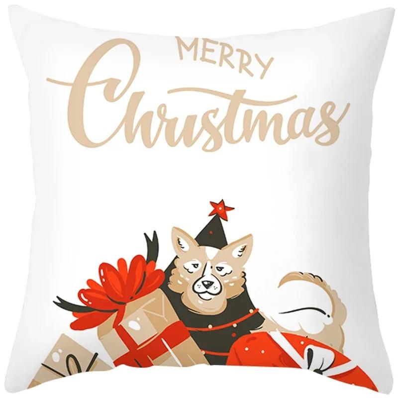 Наволочки с рождественской тематикой Аксессуары для автомобиля Офис Санта-Клаус Гостиная Диван Домашние наволочки