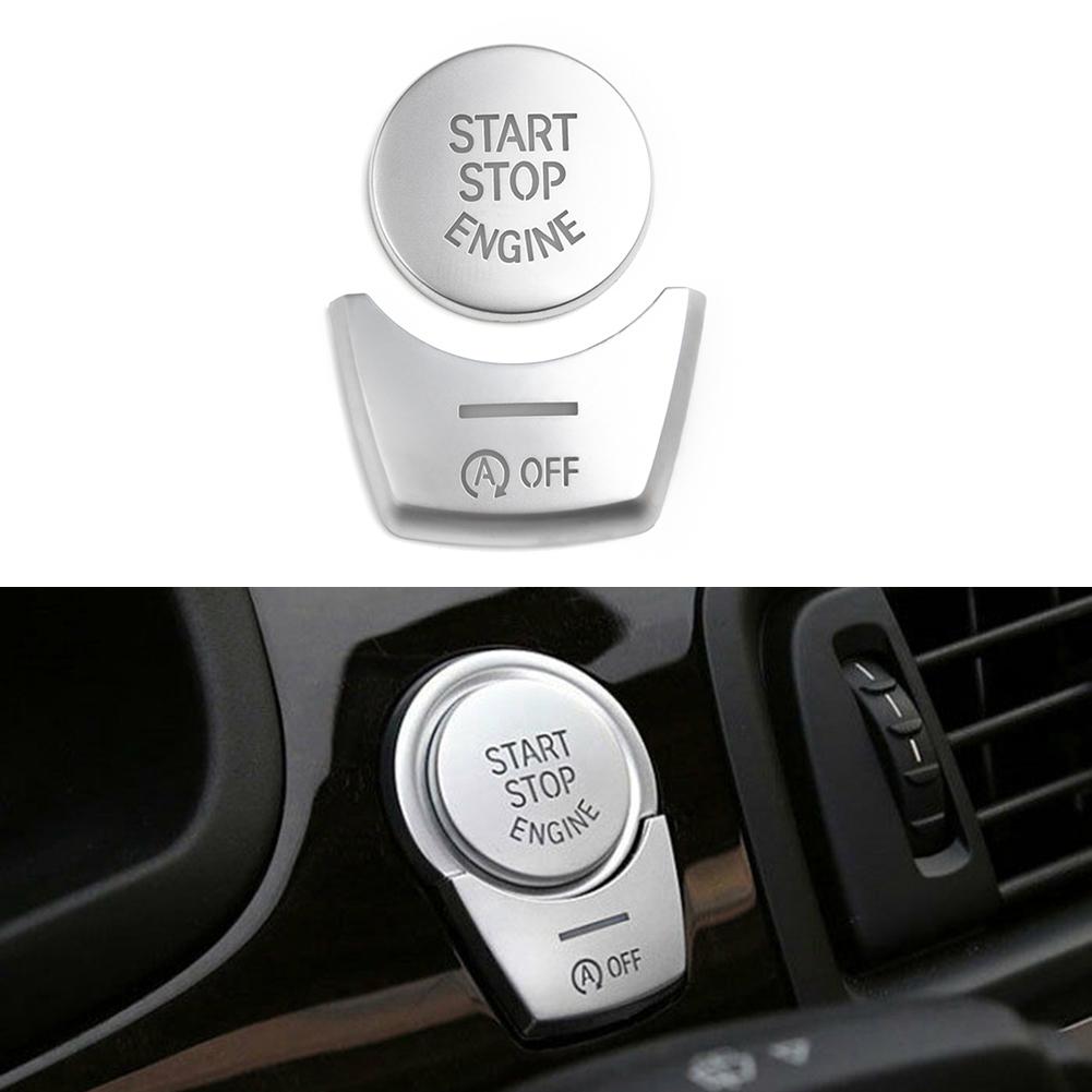 Equipment Button Cover Start ABS Engine Parts Switch 2pcs Chrome For BMW 5 / 6 / 7 Series F10 GT F07 2011-2017